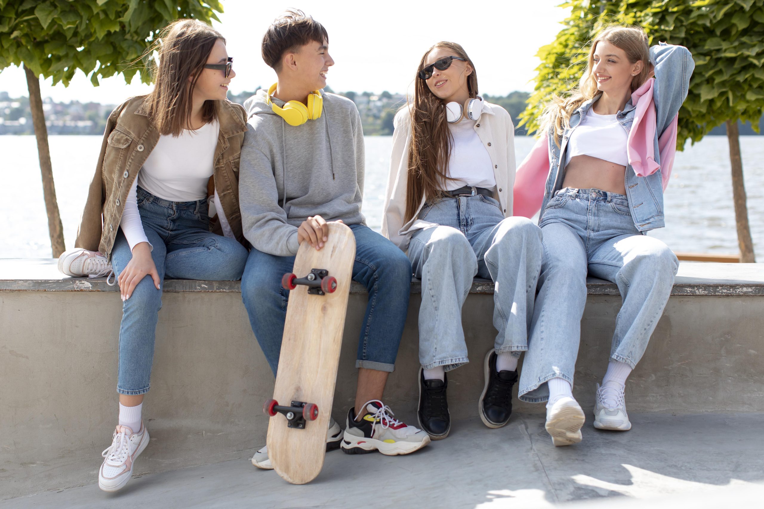 best friends having fun together outdoors scaled